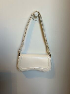 JW PEI Off-White Shoulder Bag with Curved Flap